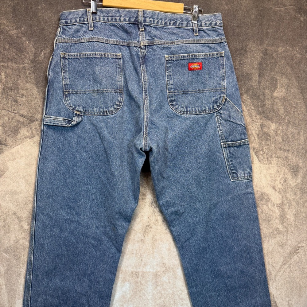 Dickies Carpenter Jeans Mens 38x36 Blue Cotton Relaxed Carpenter Workwear
